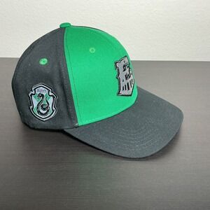 Melonwear Harry Potter Slytherin Hat Unisex OS Green Black Snapback Snake Crest